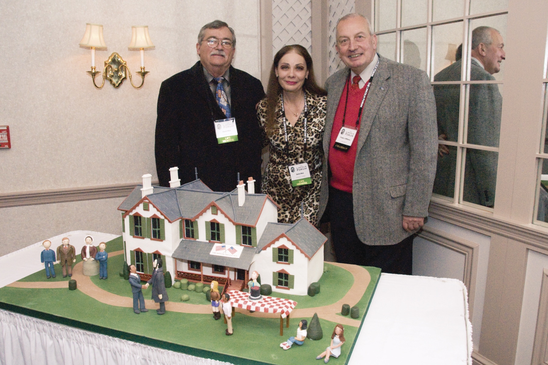 Darla and David Moe with Frank Williams, Chairman of the Lincoln Forum