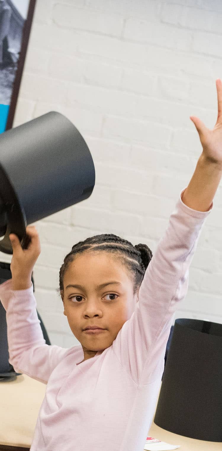 Lincoln Cottage Girl Raising Hand